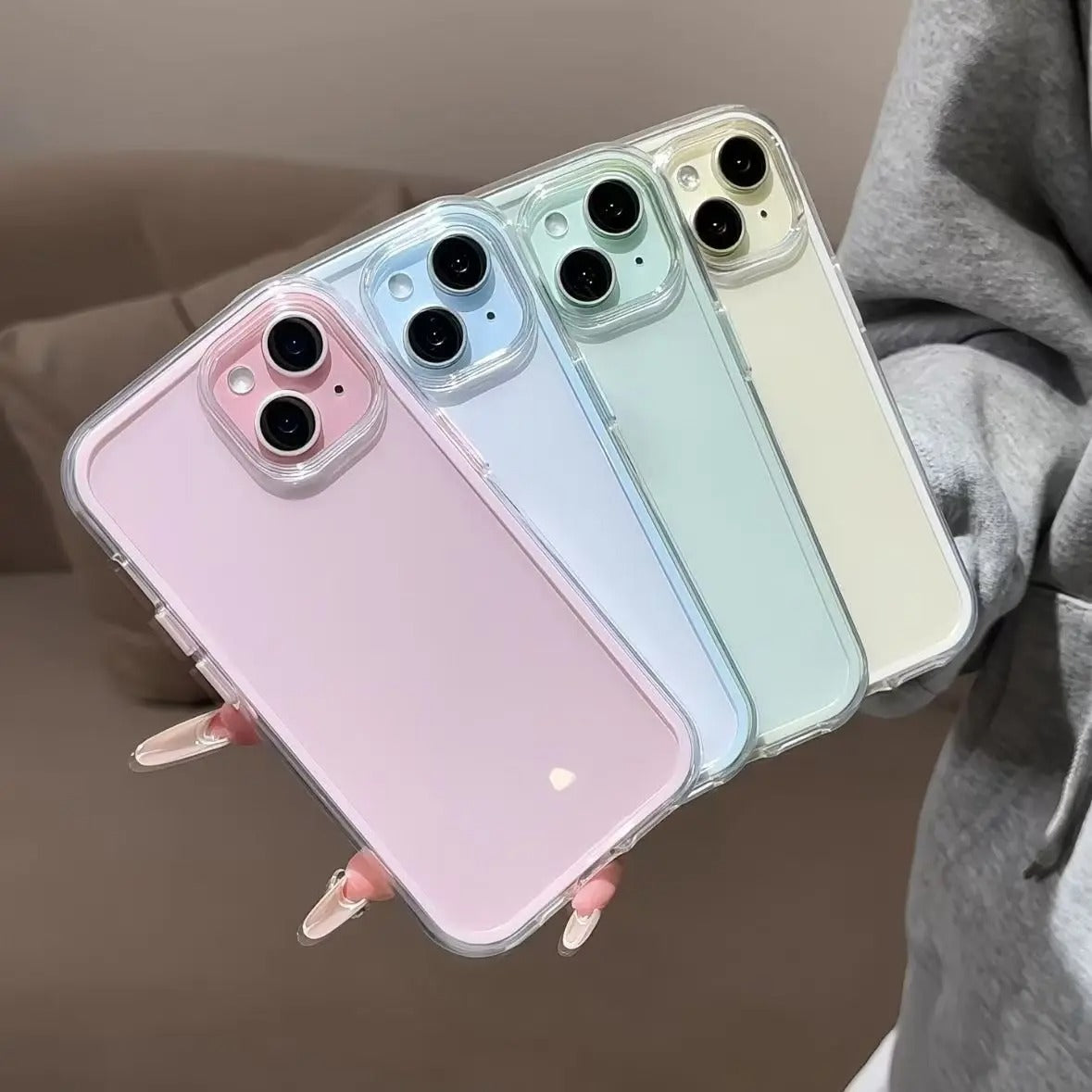 Solid Border Clear Case (2-in-1)