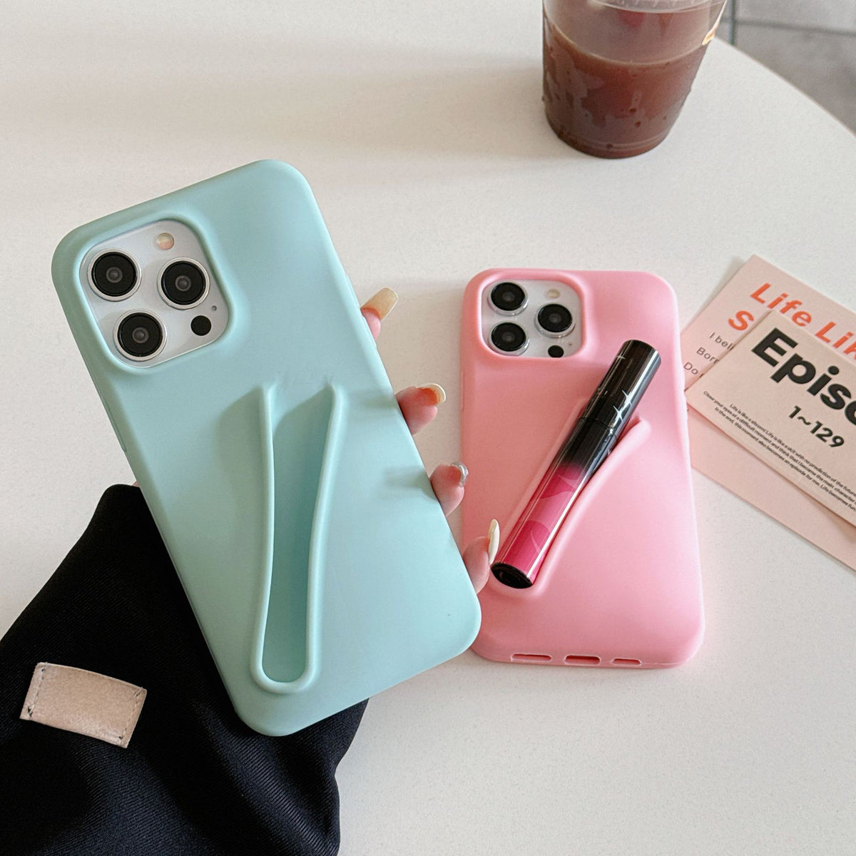 Lipstick Holder Silicone iPhone Case
