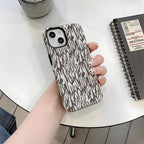 White Leopard Print Hard Case