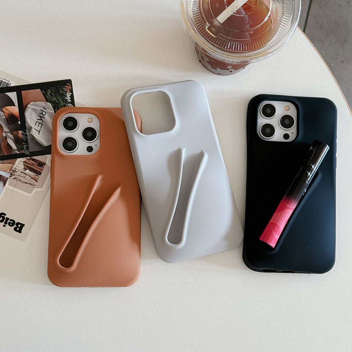 Lipstick Holder Silicone iPhone Case