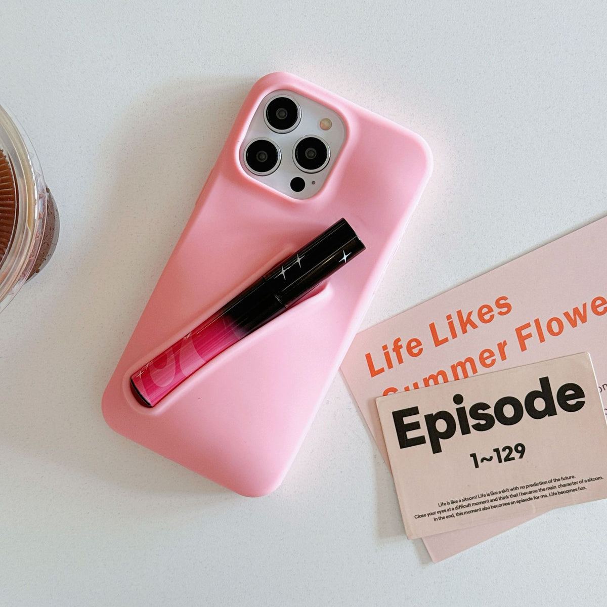 Lipstick Holder Silicone iPhone Case