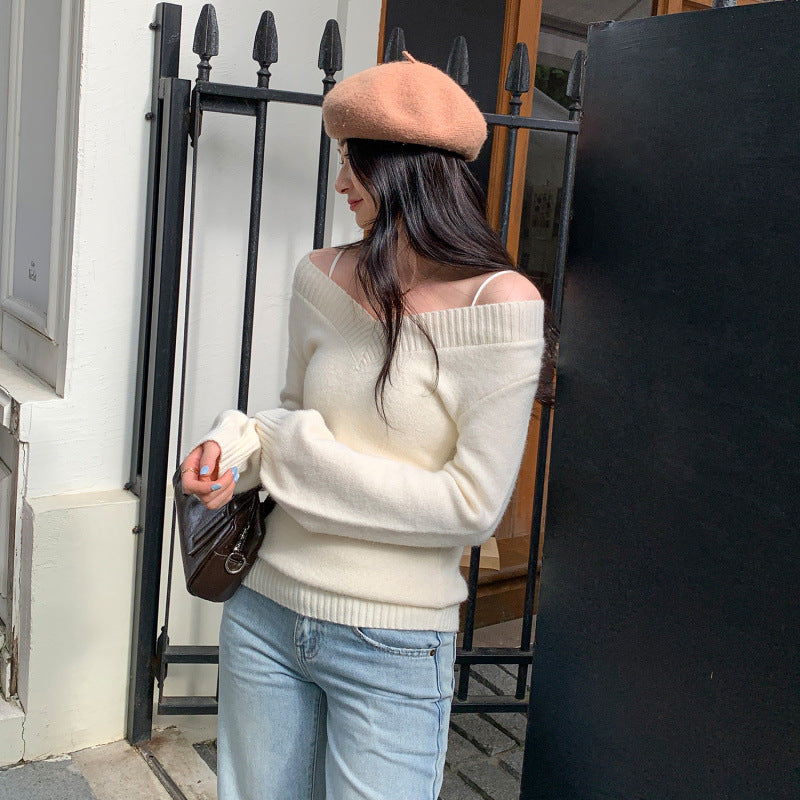 V-Neck Knit Sweater | Urban Chic