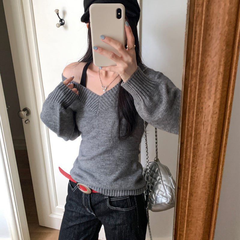 V-Neck Knit Sweater | Urban Chic
