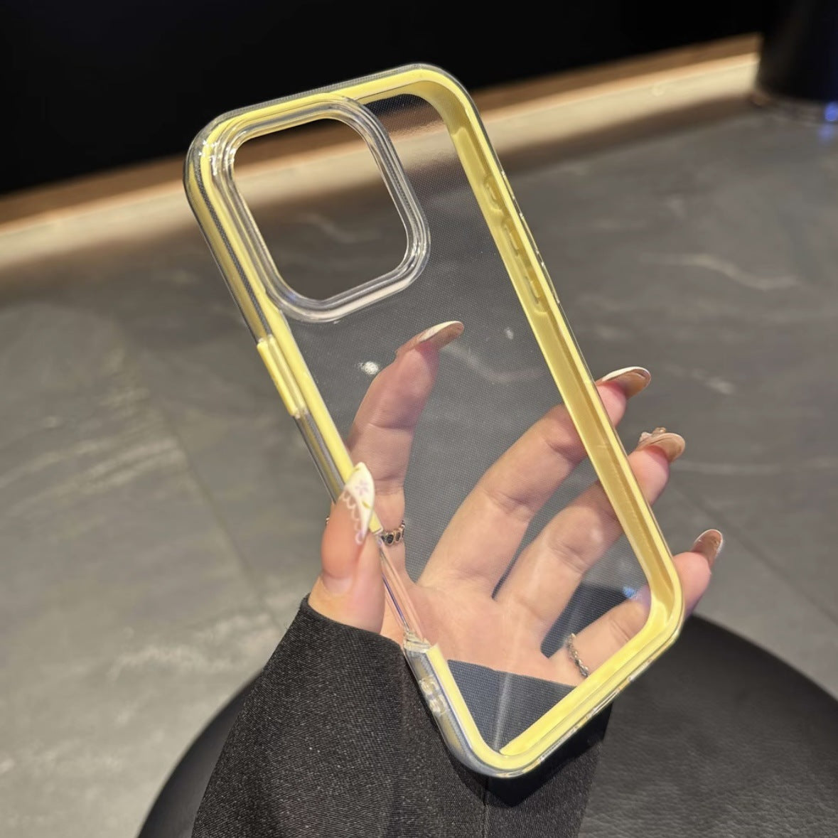 Solid Border Clear Case (2-in-1)