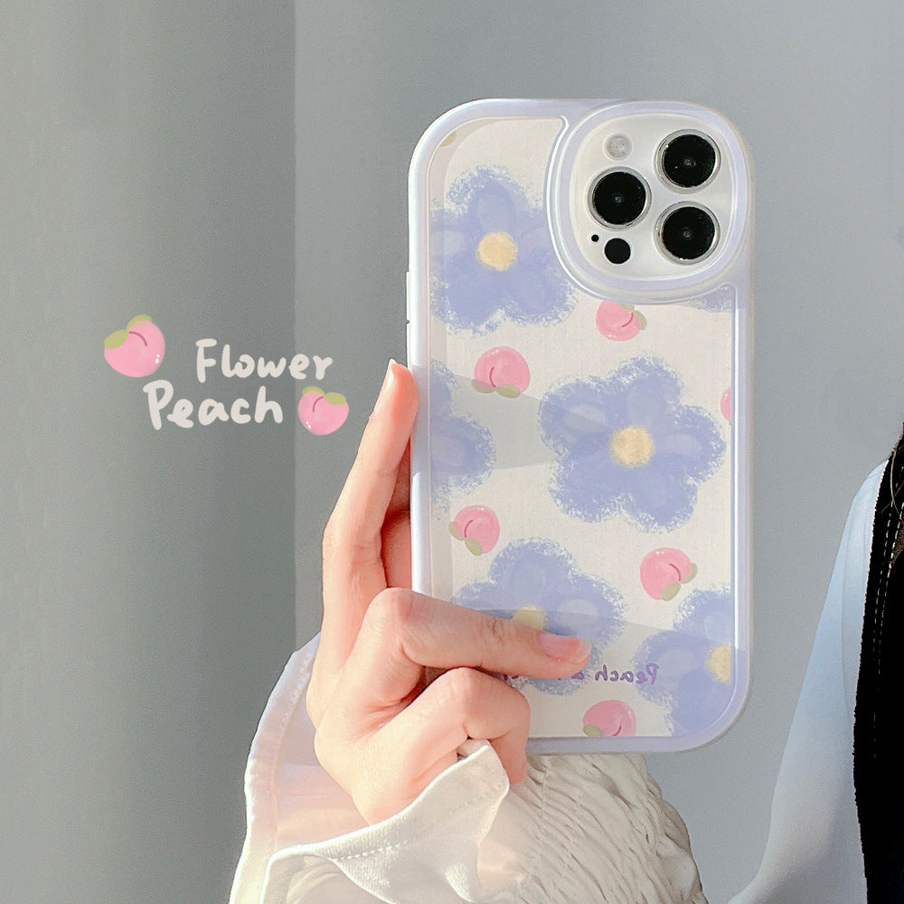 Blue Flower Bow Phone Case