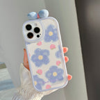 Blue Flower Bow Phone Case