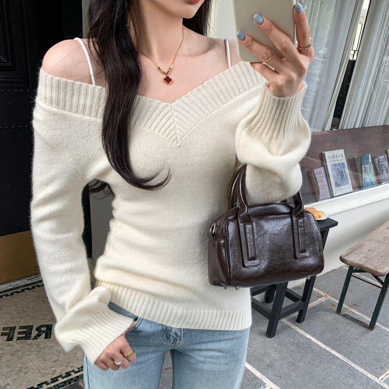 V-Neck Knit Sweater | Urban Chic