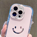 Mirror Cream Smiley Face Case