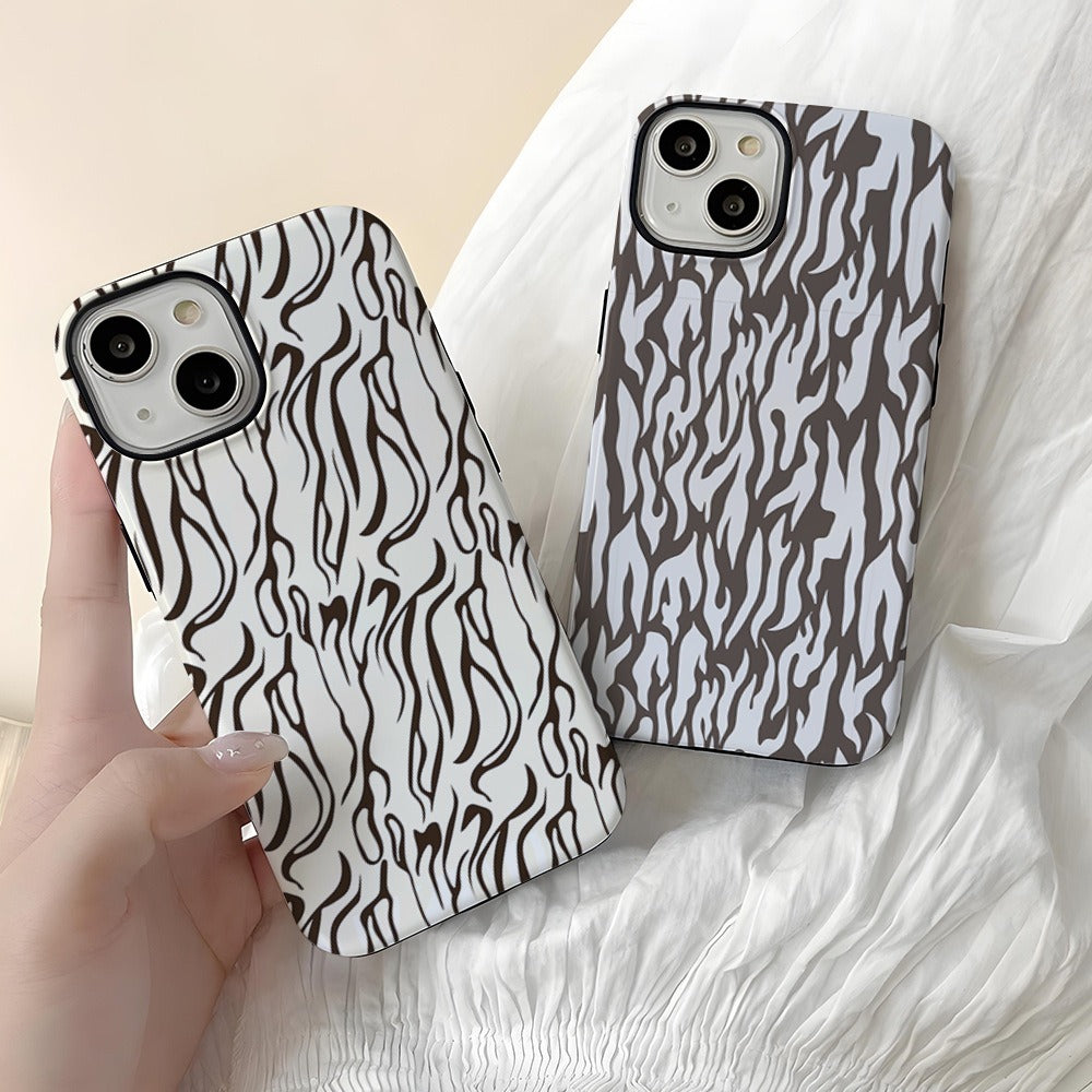 White Leopard Print Hard Case