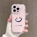 Mirror Cream Smiley Face Case