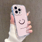 Mirror Cream Smiley Face Case