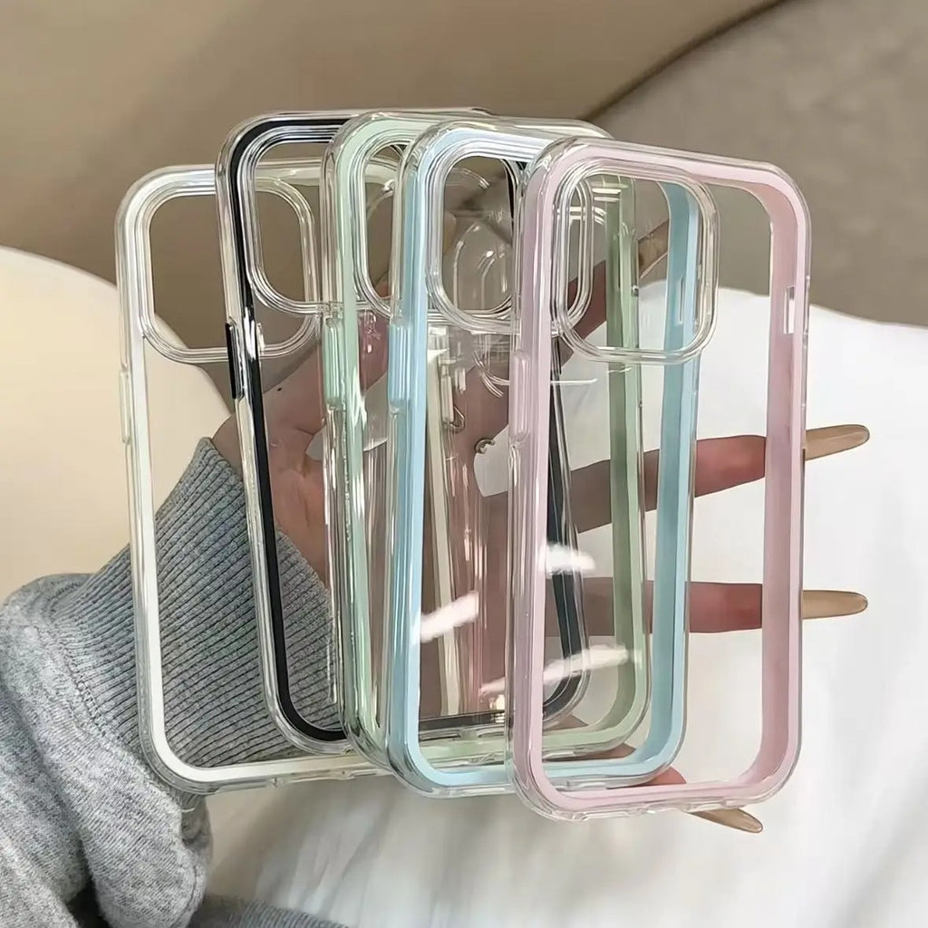 Solid Border Clear Case (2-in-1)