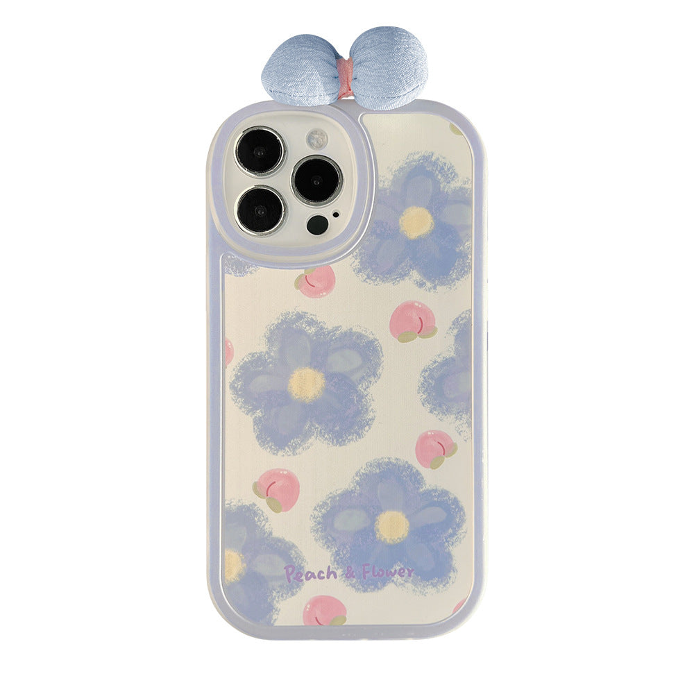 Blue Flower Bow Phone Case