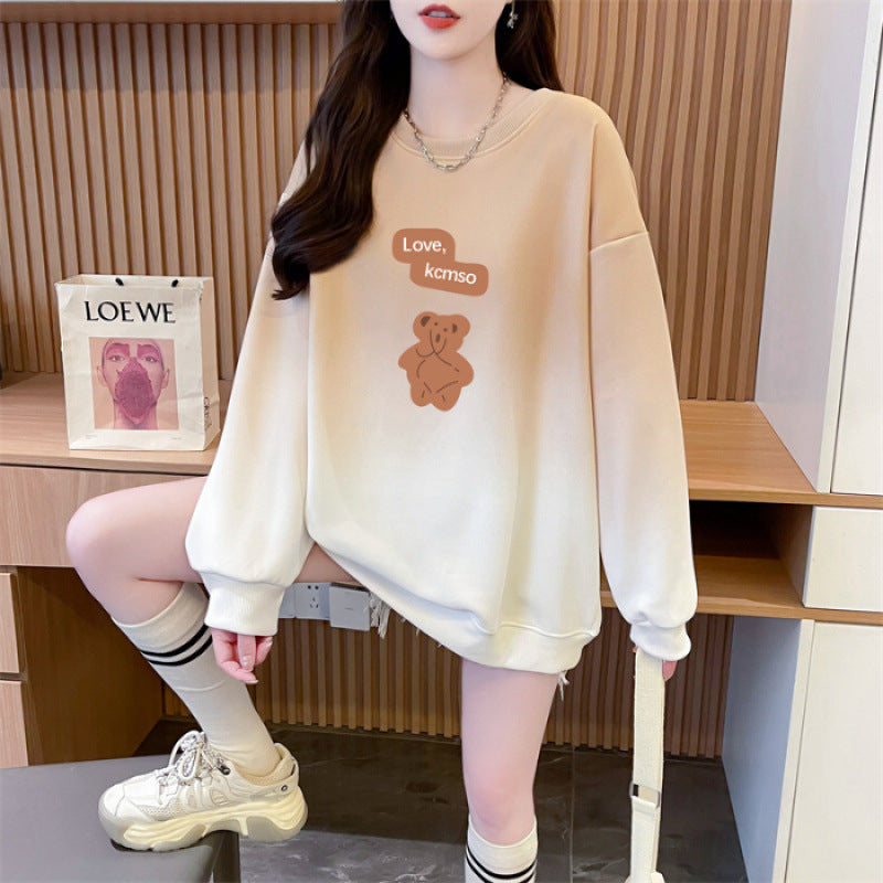 Gradient Color-Block Graphic Sweatshirt | Loose Fit