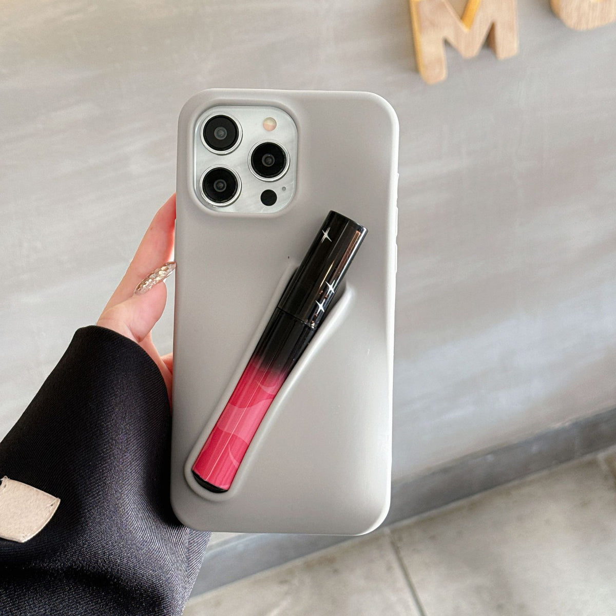 Lipstick Holder Silicone iPhone Case