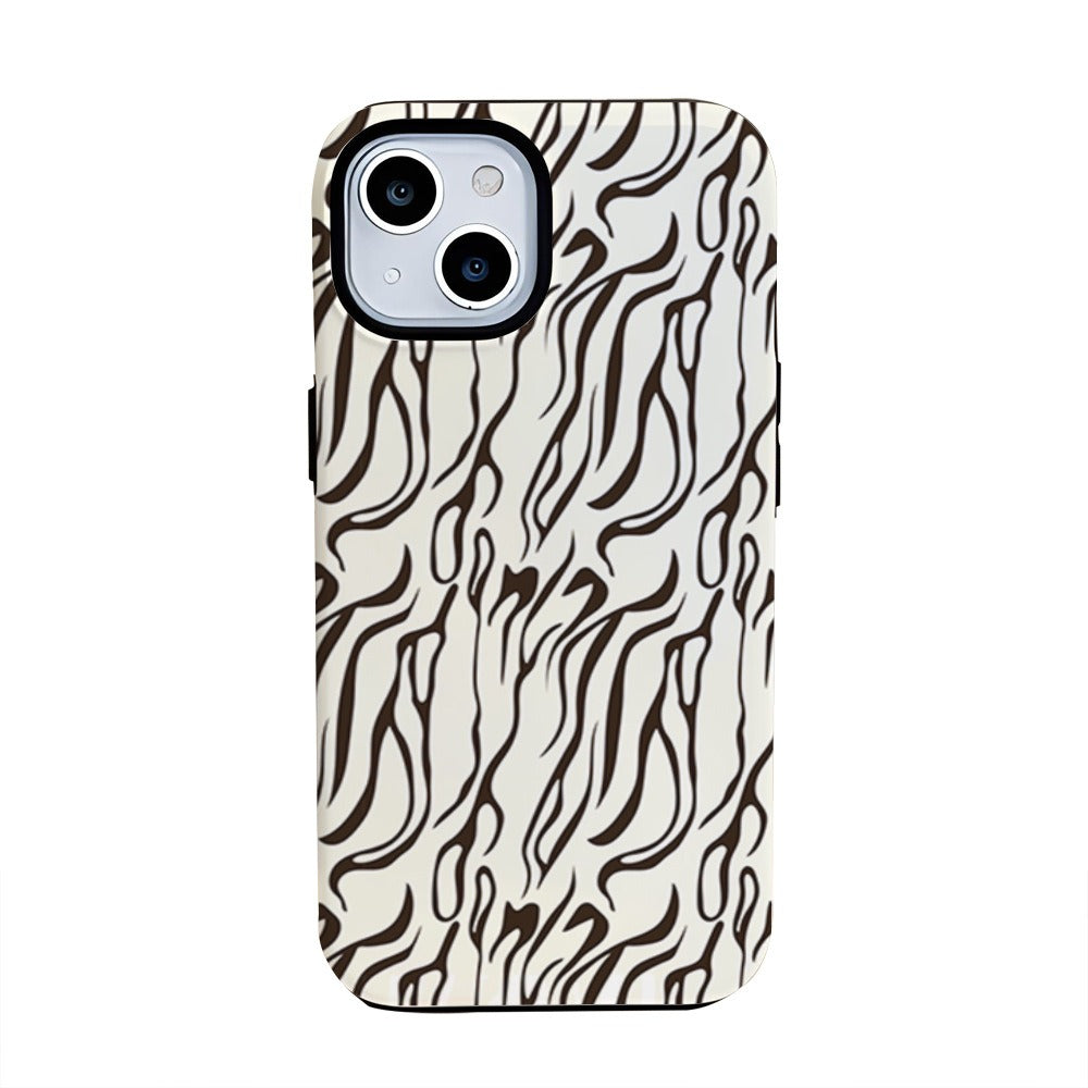 White Leopard Print Hard Case