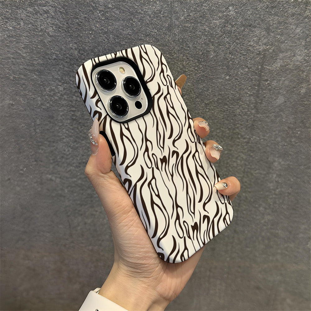 White Leopard Print Hard Case