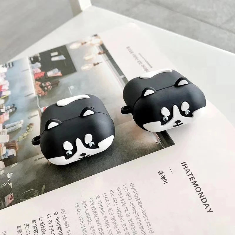 Cute Husky Silicone AirPods Case