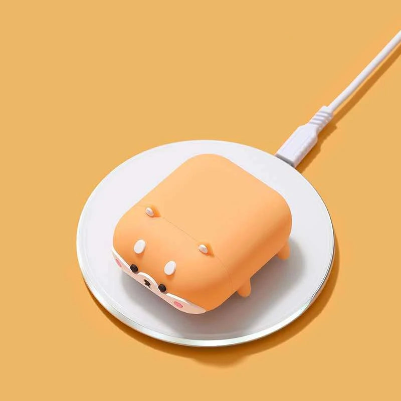 Cute Shiba Inu Silicone AirPods Case