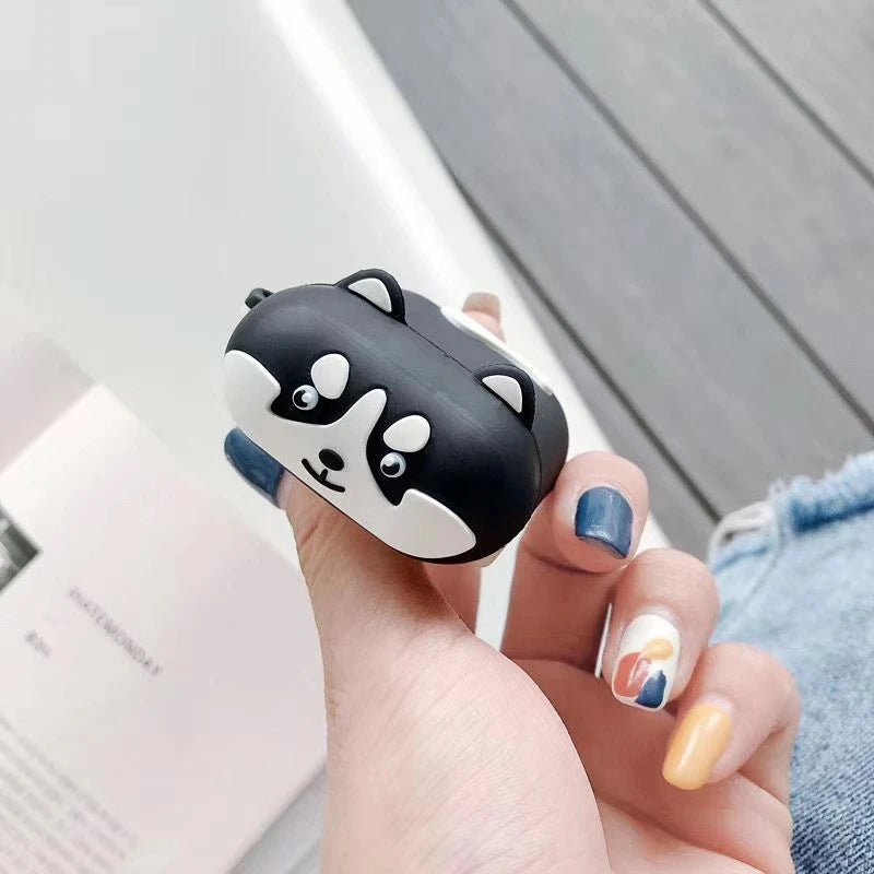 Cute Husky Silicone AirPods Case