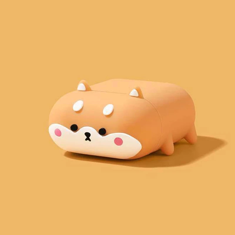 Cute Shiba Inu Silicone AirPods Case