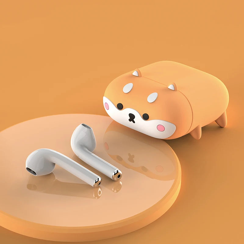 Cute Shiba Inu Silicone AirPods Case