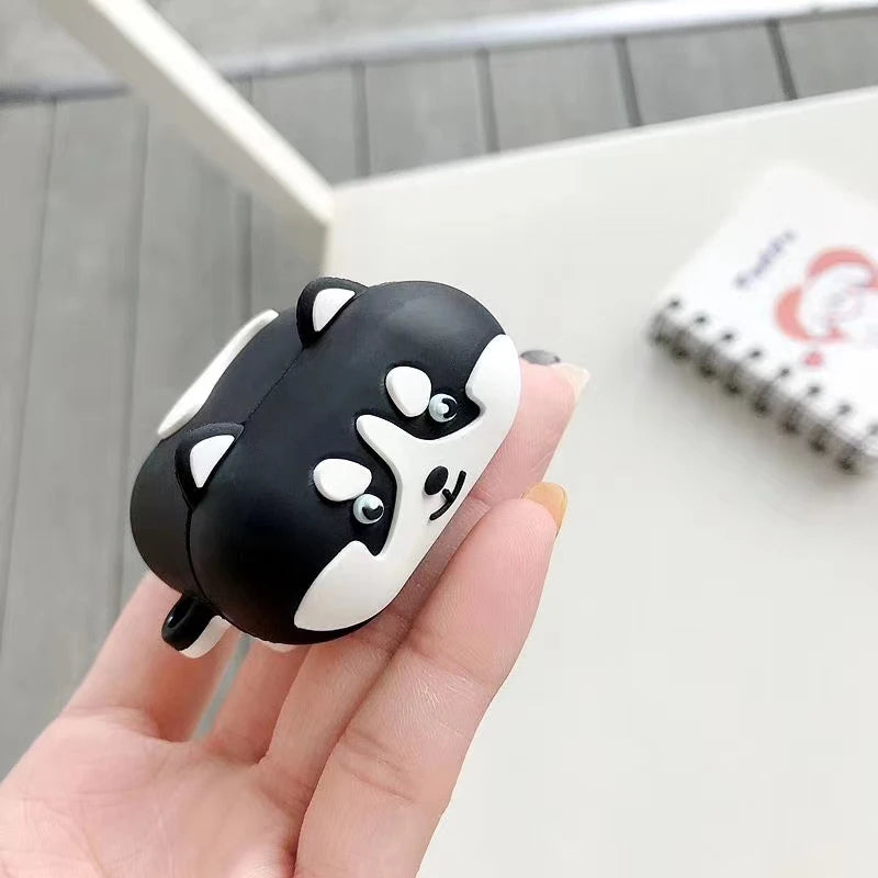 Cute Husky Silicone AirPods Case