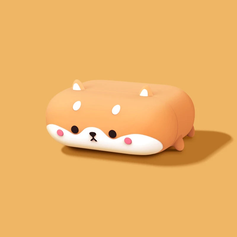 Cute Shiba Inu Silicone AirPods Case